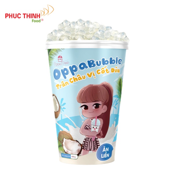 Trân Châu Ăn Liền Oppa Bubble Gói 400g Toppping Trà Sữa Dẻo Dai Nguyên Liệu Trà Sữa Full 4 Vị