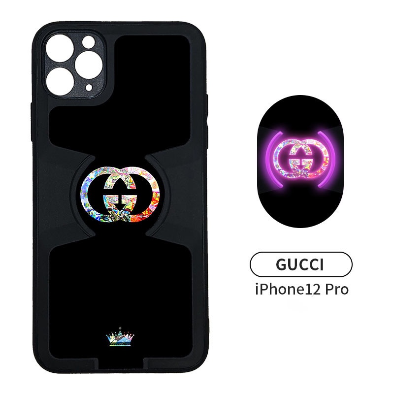 Ốp Điện Thoại Kính Cường Lực Có Đèn Led Điều Khiển Bằng Giọng Nói Cho Iphone 12 11 Pro Max