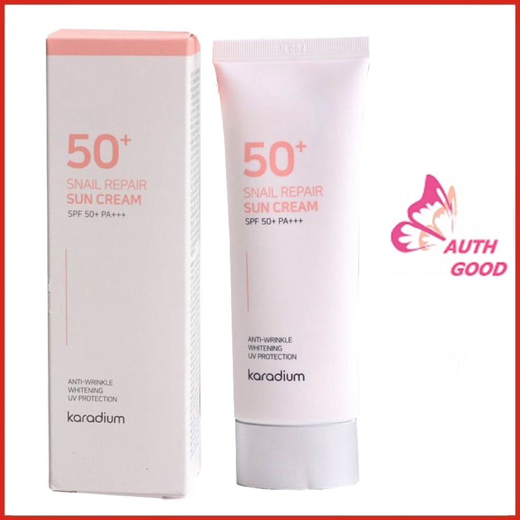 Kem chống nắng FREESHIP Kem chống nắng Karadium snail repair sun cream spf 50+ pa+++