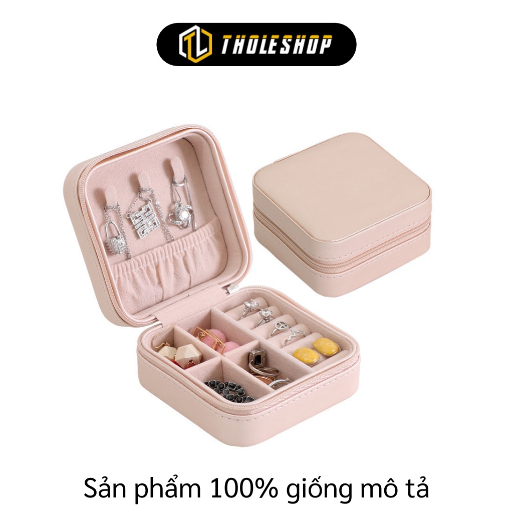 Hộp Đựng ttrang Sức - Hộp Bảo Quản Dây Chuyền, Khuyên Tai, Nhẫn Bằng Da Pu 8861