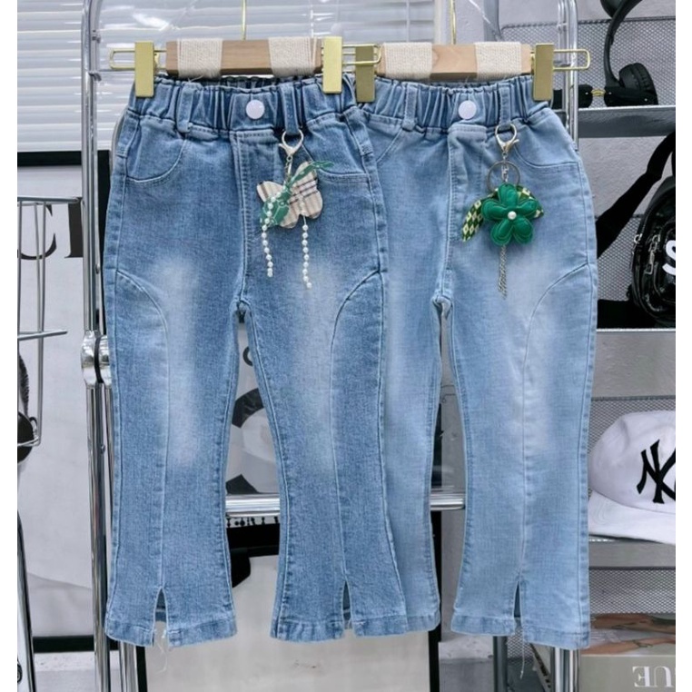 Quần Jean Bé Gái Ống Loe Sang chảnh chất đẹp 15-25kg