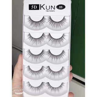 Mi giả 5d kun cao cấp/mi giả 5d lông chồn thật 100%