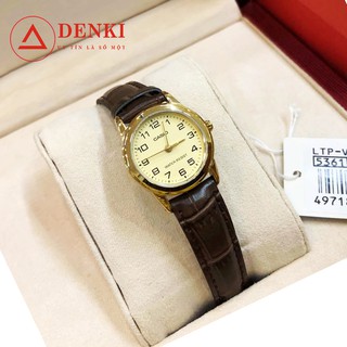 Đồng hồ dây da nữ Casio LTP-V001GL-9BUDF
