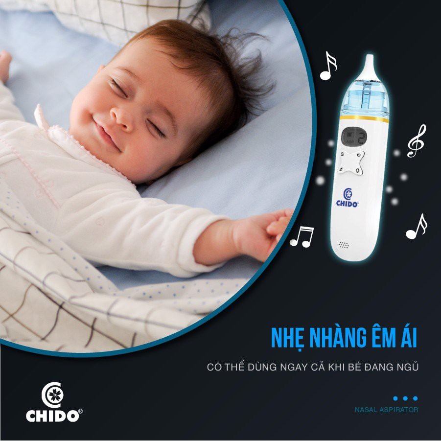 Máy Hút Mũi Chido Cao Cấp Có Nhạc, Màn Hình LCD, Công Nghệ Nhật Bản