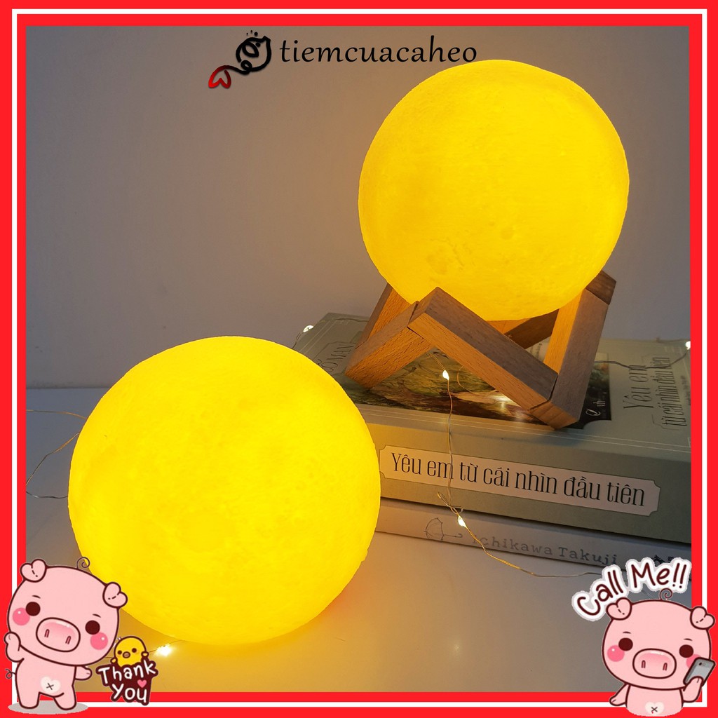 (Hàng có sẵn tại HCM, ship hỏa tốc 2h nhận) Đèn ngủ hình mặt trăng thiết kế 3D dễ thương hot trend tiktok