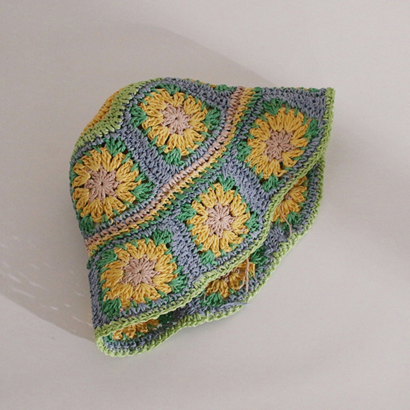 Nón Tai Bèo Đan Cói Đính Hoa Xinh Xắn Cho Bạn Bè