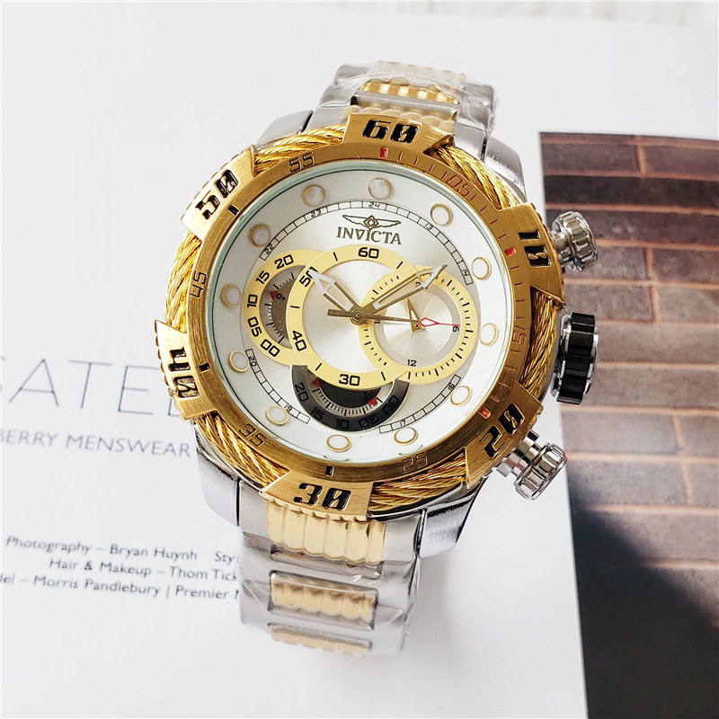 INVICTA Đồng Hồ Quartz Mặt Lớn Chất Liệu Thép Không Gỉ Thời Trang Năm 2022