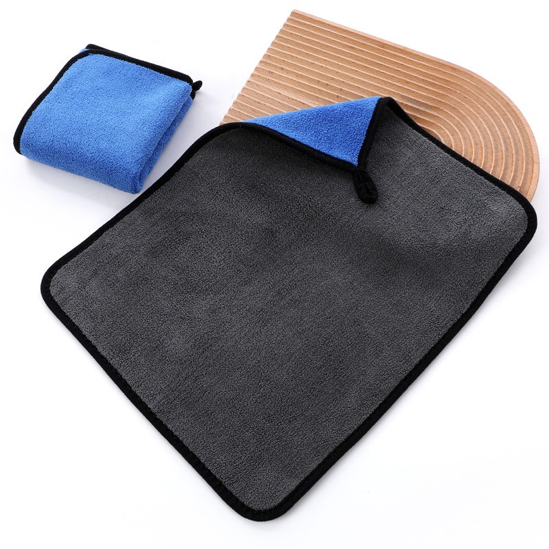 Khăn lau xe hơi ô tô chuyên dụng, khăn lau đa năng Microfiber 2 mặt siêu thấm hút