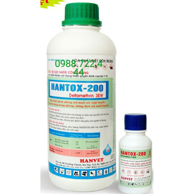 Thuốc diệt muỗi Hantox 200 chai 100ml