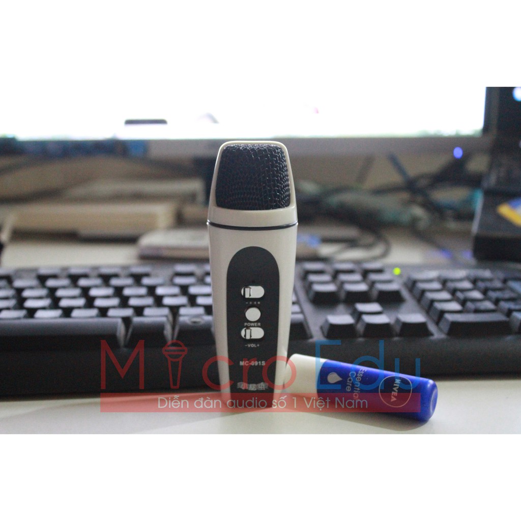 Micro MC 091s là chiếc micro mini đa năng giúp bạn hát karaoke cũng như thu âm trên điện thoại thông