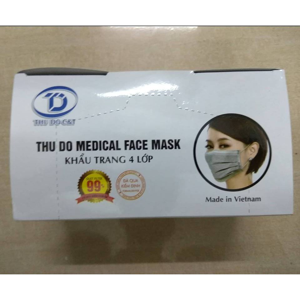 1 hộp khẩu trang y tế 4 lớp Thủ Đô Medical Face Mask ( 50 chiếc )