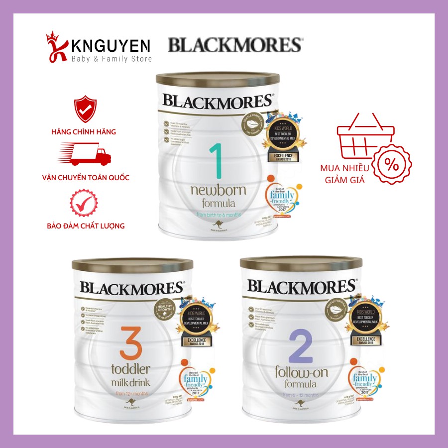 Sữa bột Blackmores [Giá tốt nhất] số 1, 2, 3 900g Úc | BigBuy360 - bigbuy360.vn