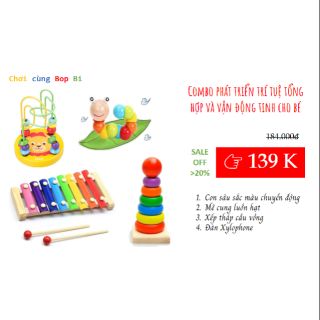 [SP loại 1] Combo Đồ chơi thông minh cho bé 3 tháng, 6 tháng, 1 tuổi, 2 tuổi, 3 tuổi