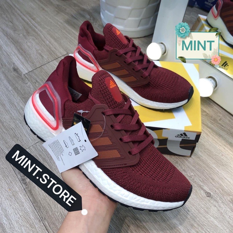 (Video cận cảnh) Giày thể thao sneaker ultra boost 6.0 đỏ đô