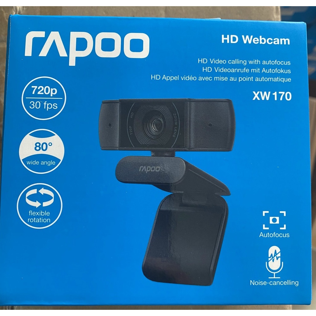 [Hỏa Tốc - HN] Webcam Rapoo XW170 HD 720p - Mới 100% Hàng chính hãng - BH 24 tháng đổi mới