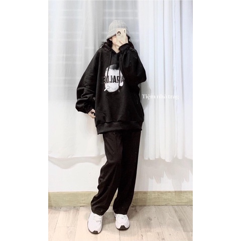 Áo Hoodie Nỉ Có Mũ Form Rộng Cậu hai Màu ĐEN | TRẮNG Unisex Nam Nữ Ulzzang | BigBuy360 - bigbuy360.vn