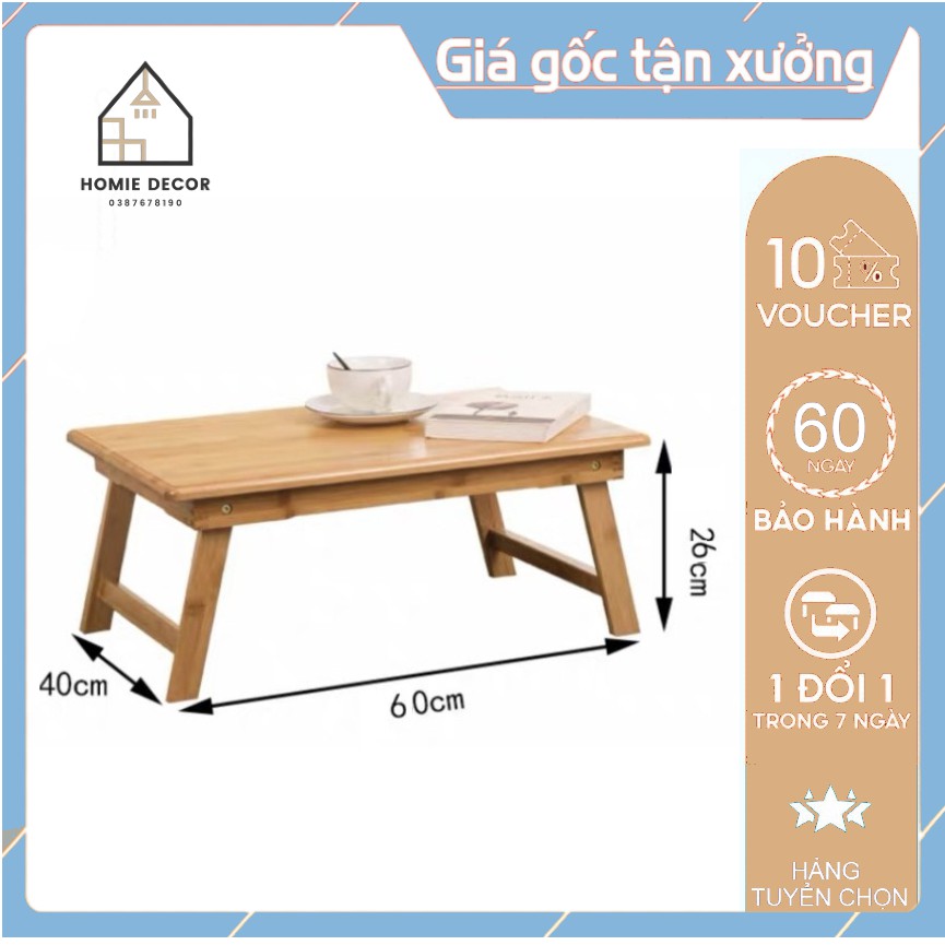 Bàn Gỗ Đa Năng Chân Xếp Gọn - Bàn Học Gỗ Thông Cao Cấp - Phù Hợp Ngồi Ăn, Học, Làm Việc - Được kiểm tra hàng