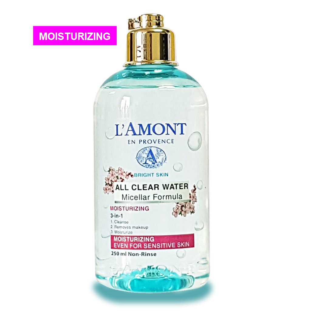 Combo 2 Nước Tẩy Trang LAmont Dưỡng Ẩm Sáng Da All Clean Water Micellar Fomula Moisturizing 250ml/chai