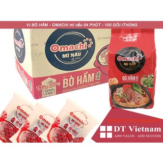 Omachi mì nấu 4 phút vị bò hầm 100 gói x100g