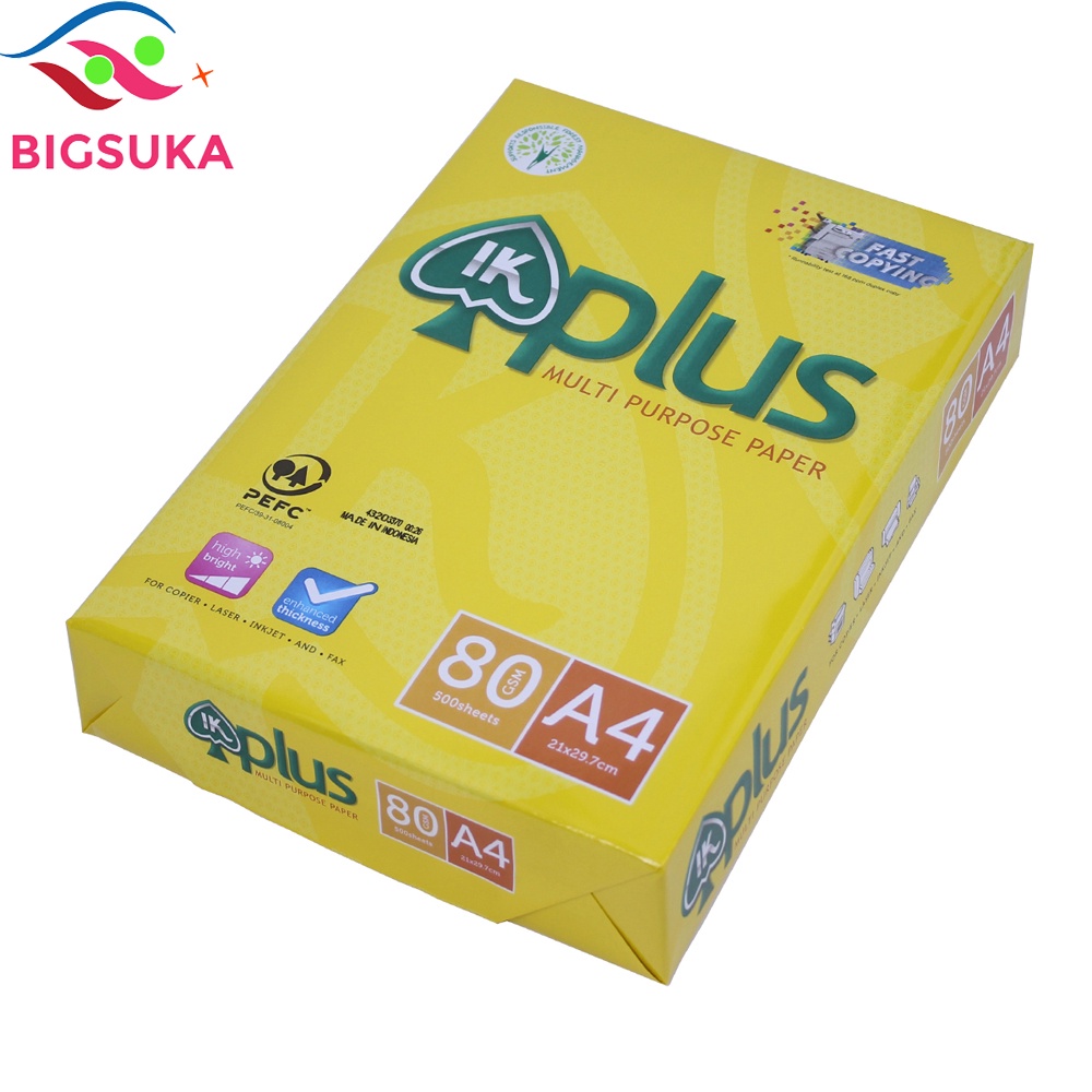 Giấy A4 IK Plus 80gsm 500 tờ - Chính hãng Indonexia BIGSUKA