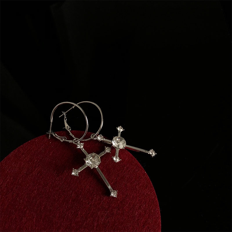 Cross Earring Korea Personality Temperament