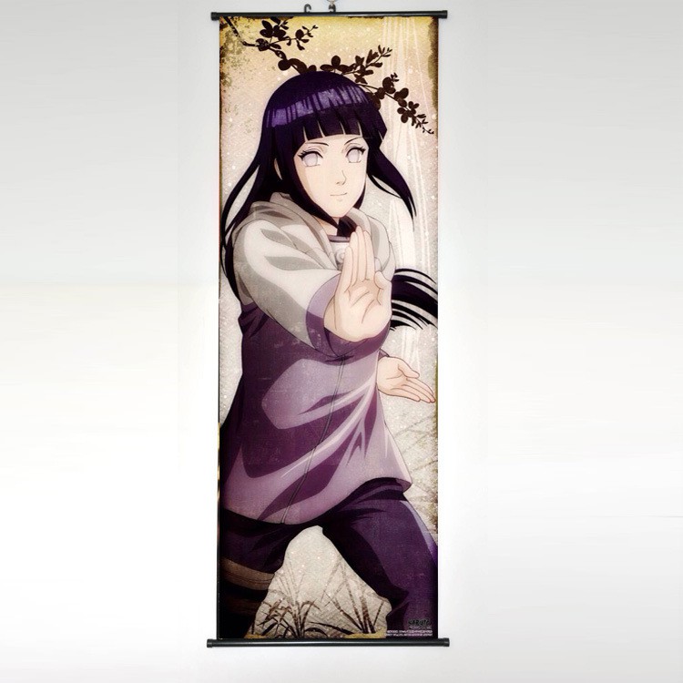 Poster vải anime Hinata 45x125 - Naruto - tranh vải