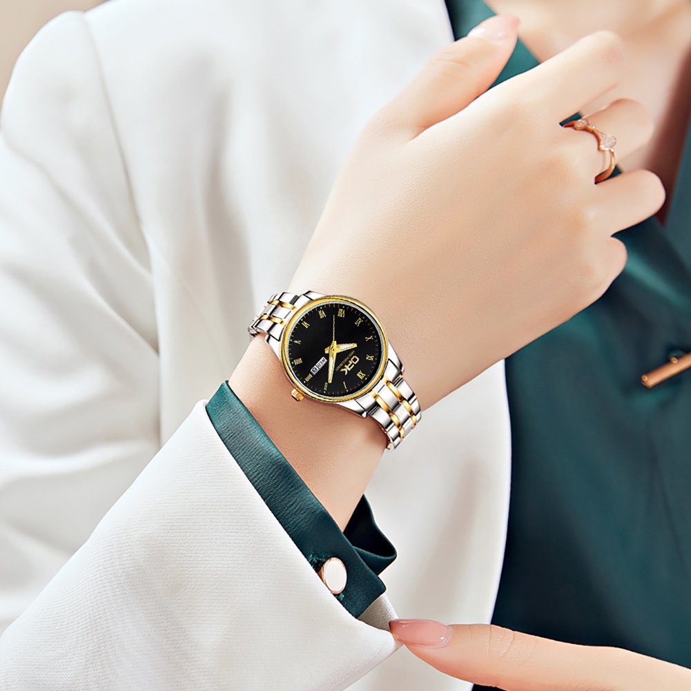 Đồng Hồ Quartz Nữ OPK 8121 Mặt Số Nhỏ Có Dây Đeo Thép Chống Nước Lịch Kép Phát Sáng Phong Cách Thanh Lịch | BigBuy360 - bigbuy360.vn