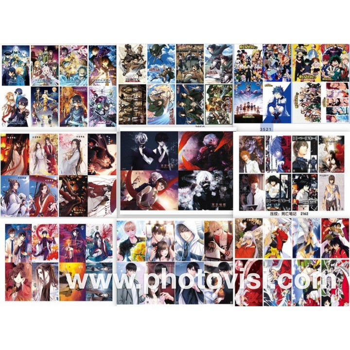 ( P1 ) Poster anime chibi 8 tấm A3 tranh treo album ảnh in hình đẹp quà tặng xinh xắn