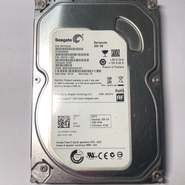 Bảng giá Ổ Cứng Seagate 250G Phong Vũ