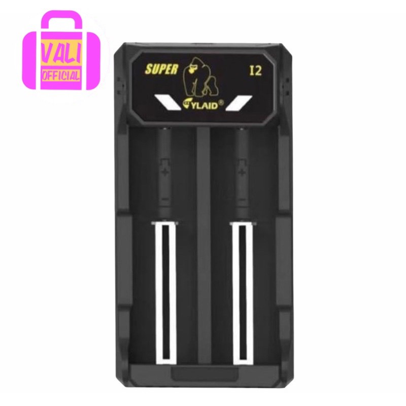 Sạc pin Cylaid I2 cho pin 18650, 26650, 21700, 18350, 20700, 14500, 17500, 16340...