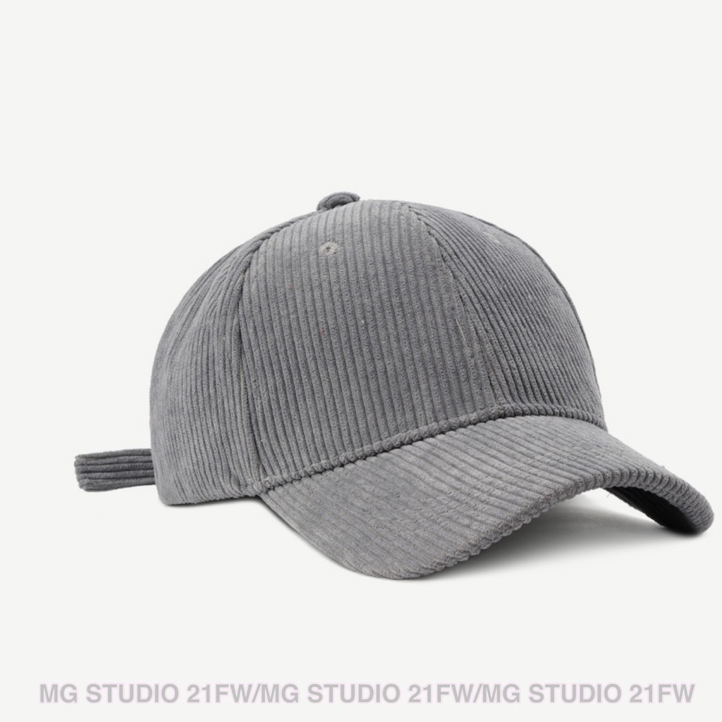 Mũ Lưỡi Trai MG STUDIO Cơ Bản Vải Nhung Kẻ 10 Màu Tùy Chọn