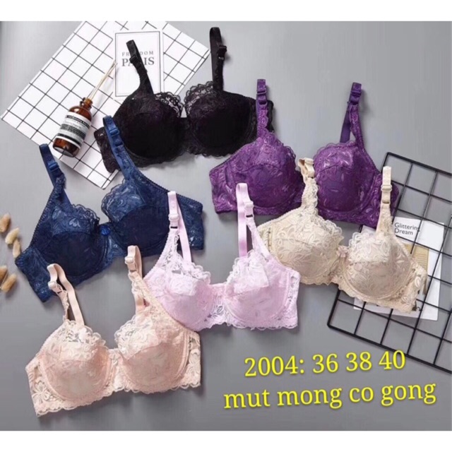 Áo Lót Ren 2004 Siêu Đẹp Có Gọng Không Đệm