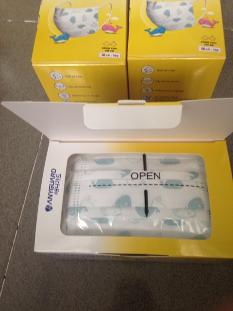 Khẩu trang trẻ em Anyguard cho bé hộp 50 cái | BigBuy360 - bigbuy360.vn