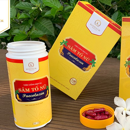 [HOT] Sâm Tố Nữ Puecolazen Viên uống đẹp da mấu mới 2020 lọi 120 viên của nhà Kohinoor Star!