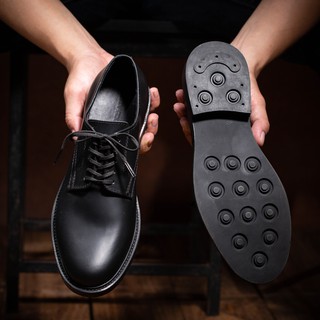 Giày Tây Nam Derby Da Bò Đen Cao Cấp Đế Khâu Mckay, Có Lót Tăng Chiều Cao - Thương Hiệu Steeler