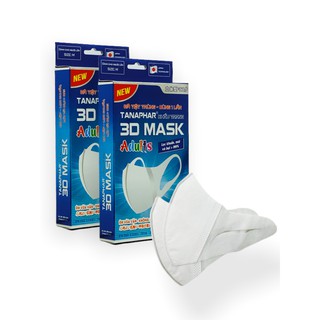 Khẩu trang 3d người lớn tanaphar , hộp 10 cái
