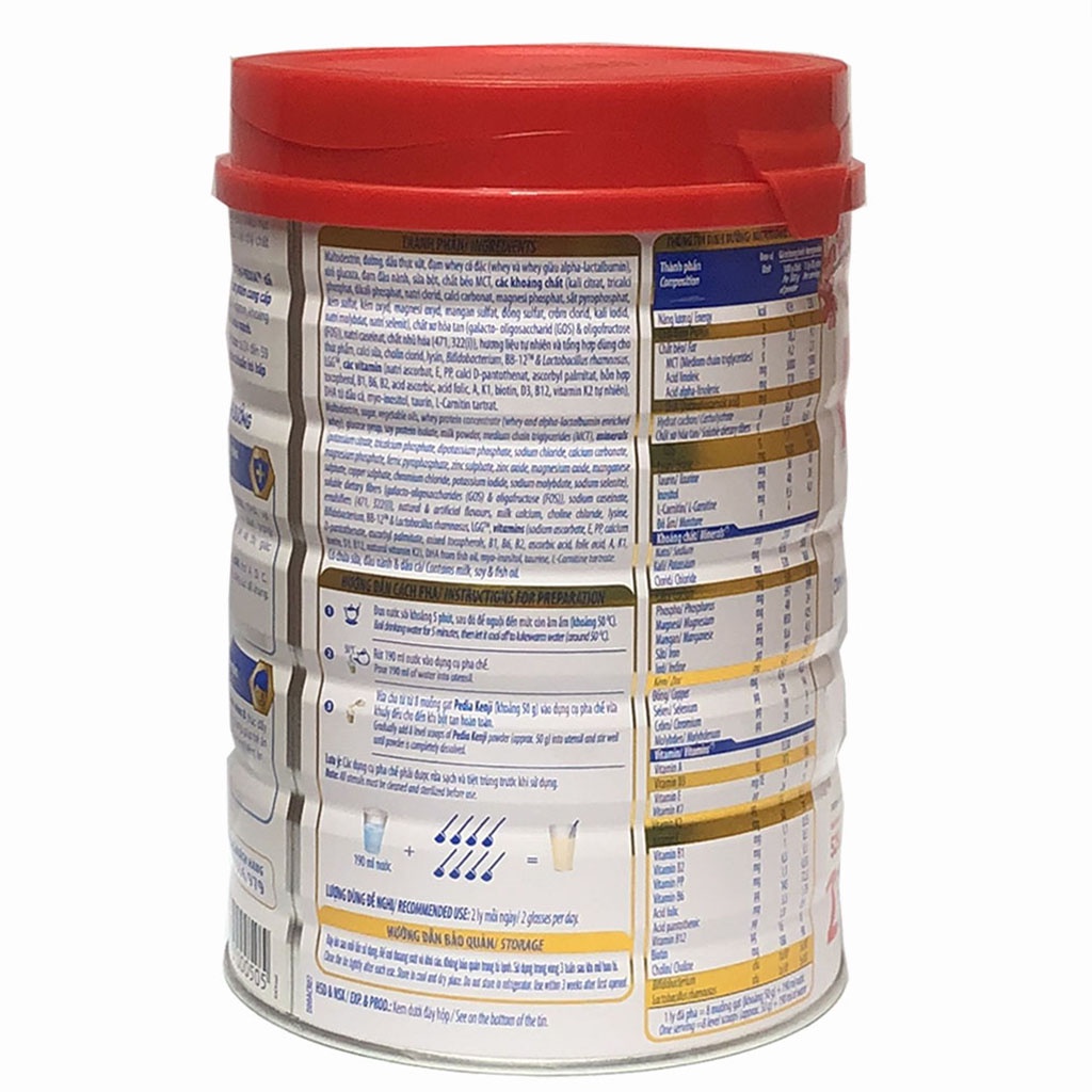 Sữa bột Vinamilk pedia kenji dinh dưỡng cho trẻ biếng ăn, suy dinh dưỡng số 2+ hộp 850g