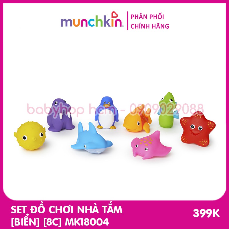 Set Đồ Chơi Nhà Tắm Munchkin 8 Sinh Vật Biển MK18004 [Chính hãng]