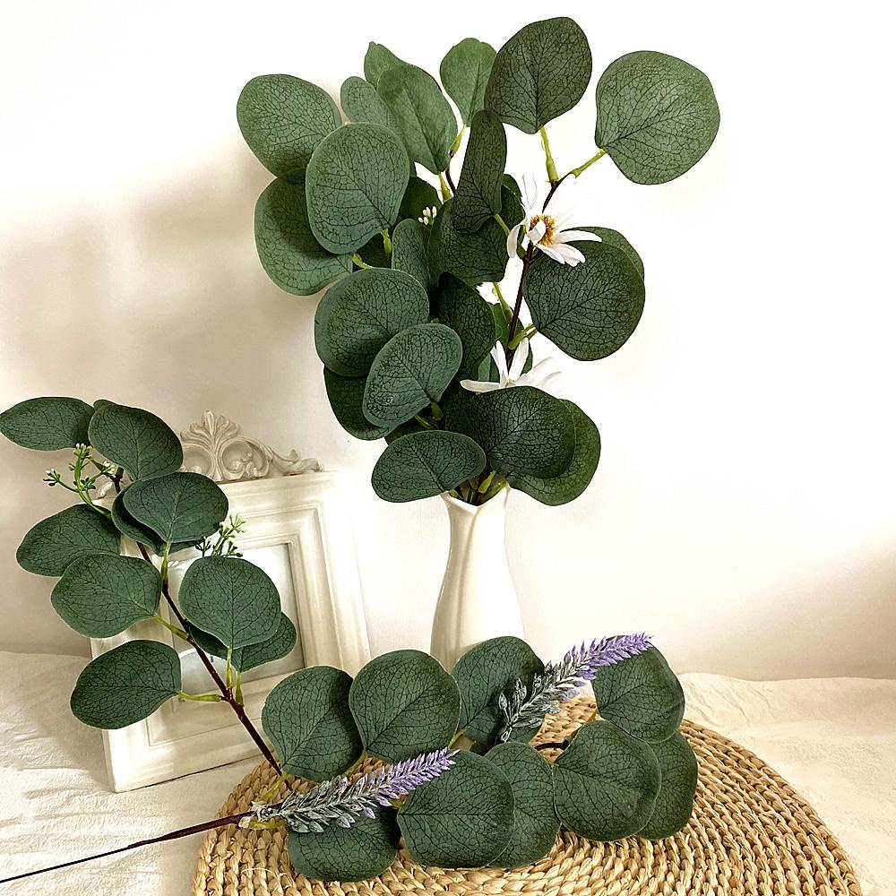 Nhánh Cây Bạch Đàn Nhân Tạo Handmade Giống Thật Trang Trí Nhà Cửa