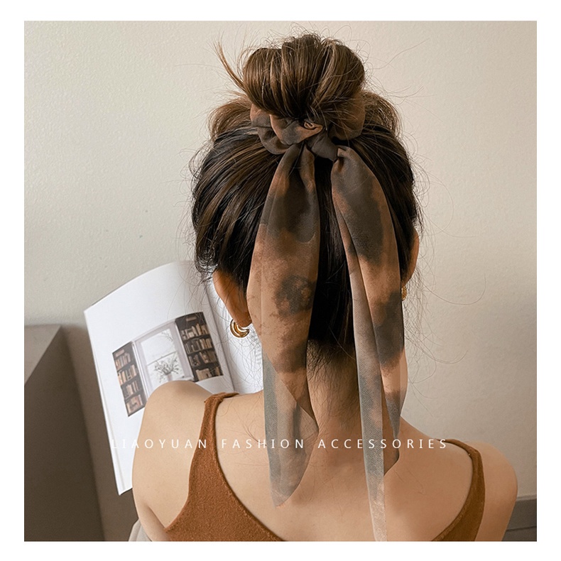 Dây cột tóc kiểu dây ruy băng thắt nơ xinh xắn