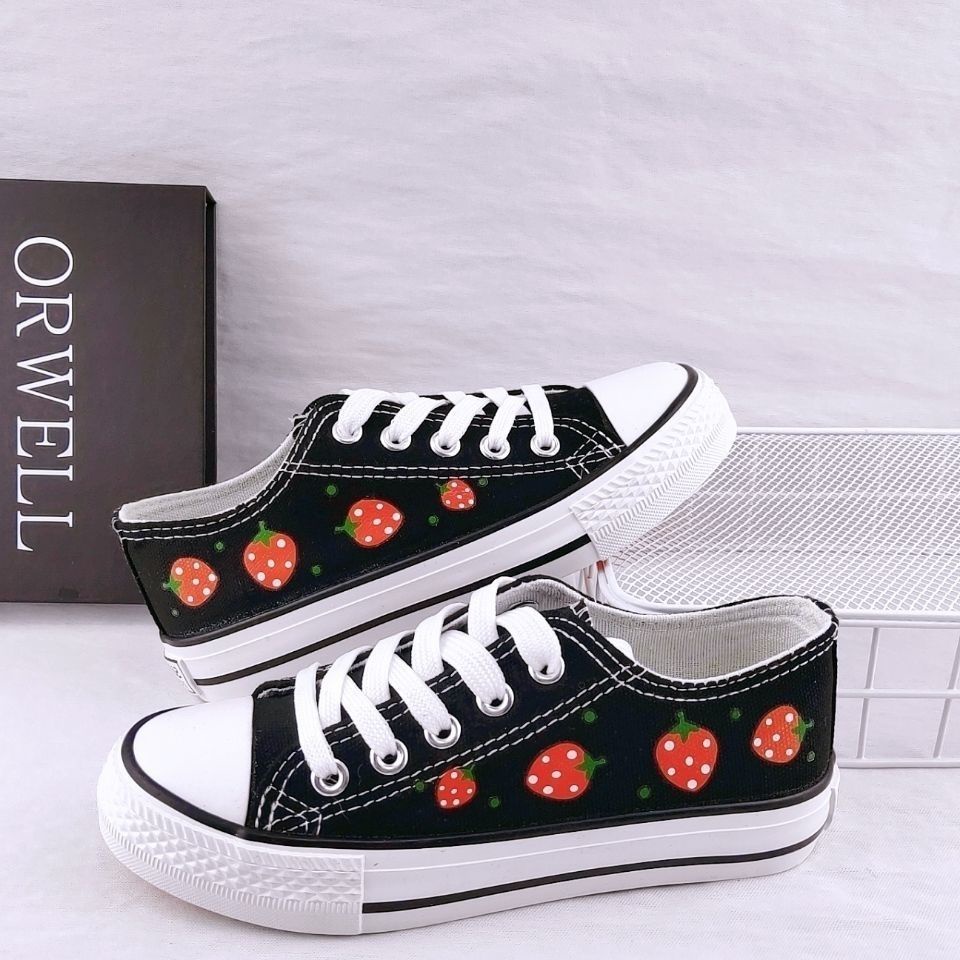 Giày Canvas Họa Tiết Hoạt Hình Phong Cách Hàn Quốc Mới Dành Cho Học Sinh Tiểu Học