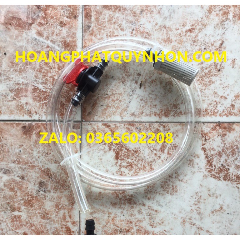 Bộ châm phân thủ công hoàn chỉnh gồm Khung phi 60mm, Cuộn hút, Van số, Đầu lọc. Đầu vào và ra dùng ống 60mm