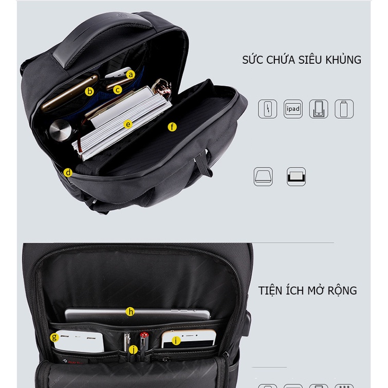 Balo nam thông minh đa năng cao cấp phong cách châu âu 15.6&quot;