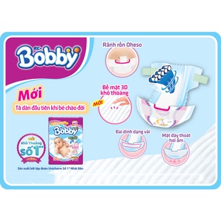 ( Tặng thêm miếng) Tã/Bỉm dán Bobby S54, M46, L42, NB1 64, NB2 108