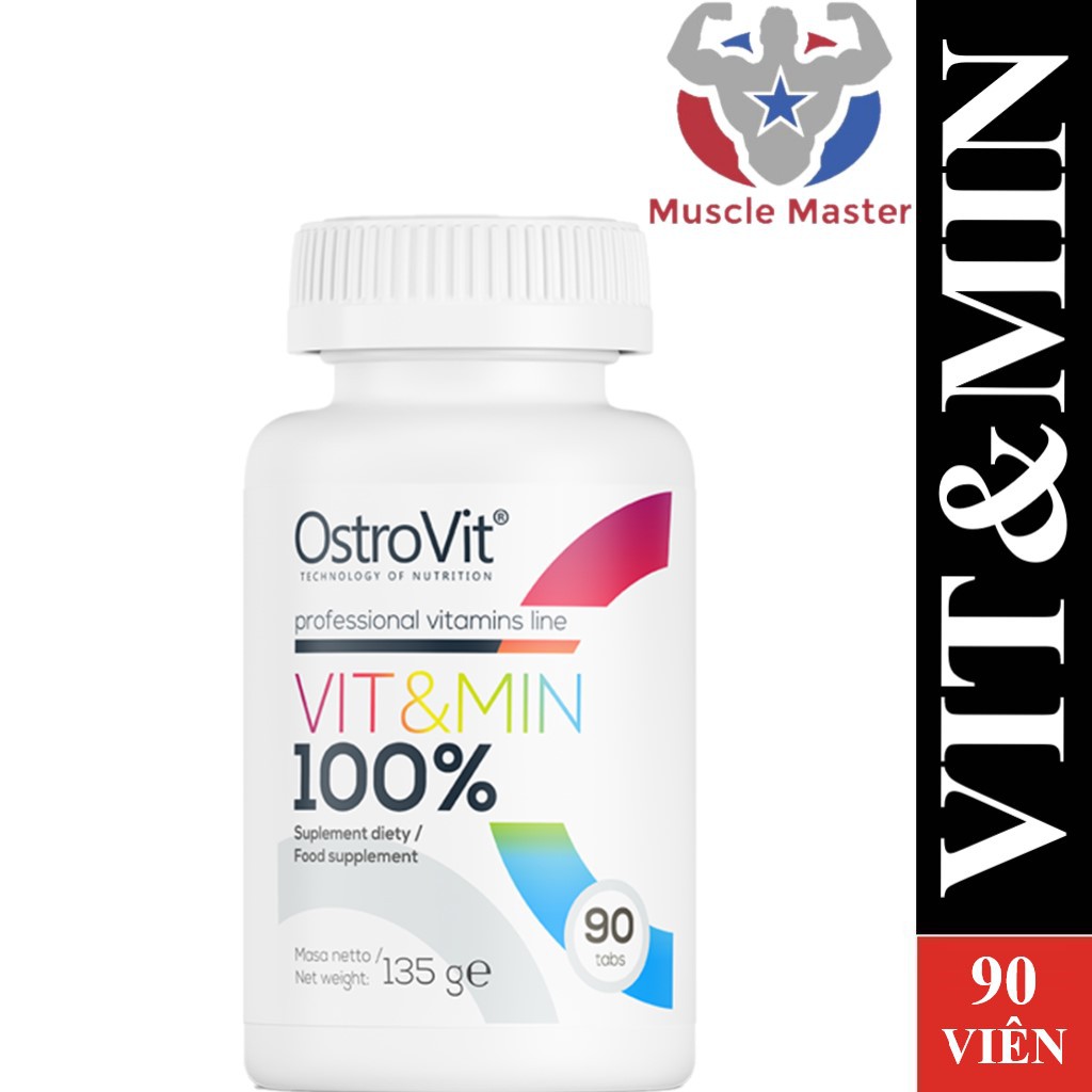Thực Phẩm Bổ Sung Vitamin và Khoáng Chất Ostrovit Vit Min 100% 90 Viên