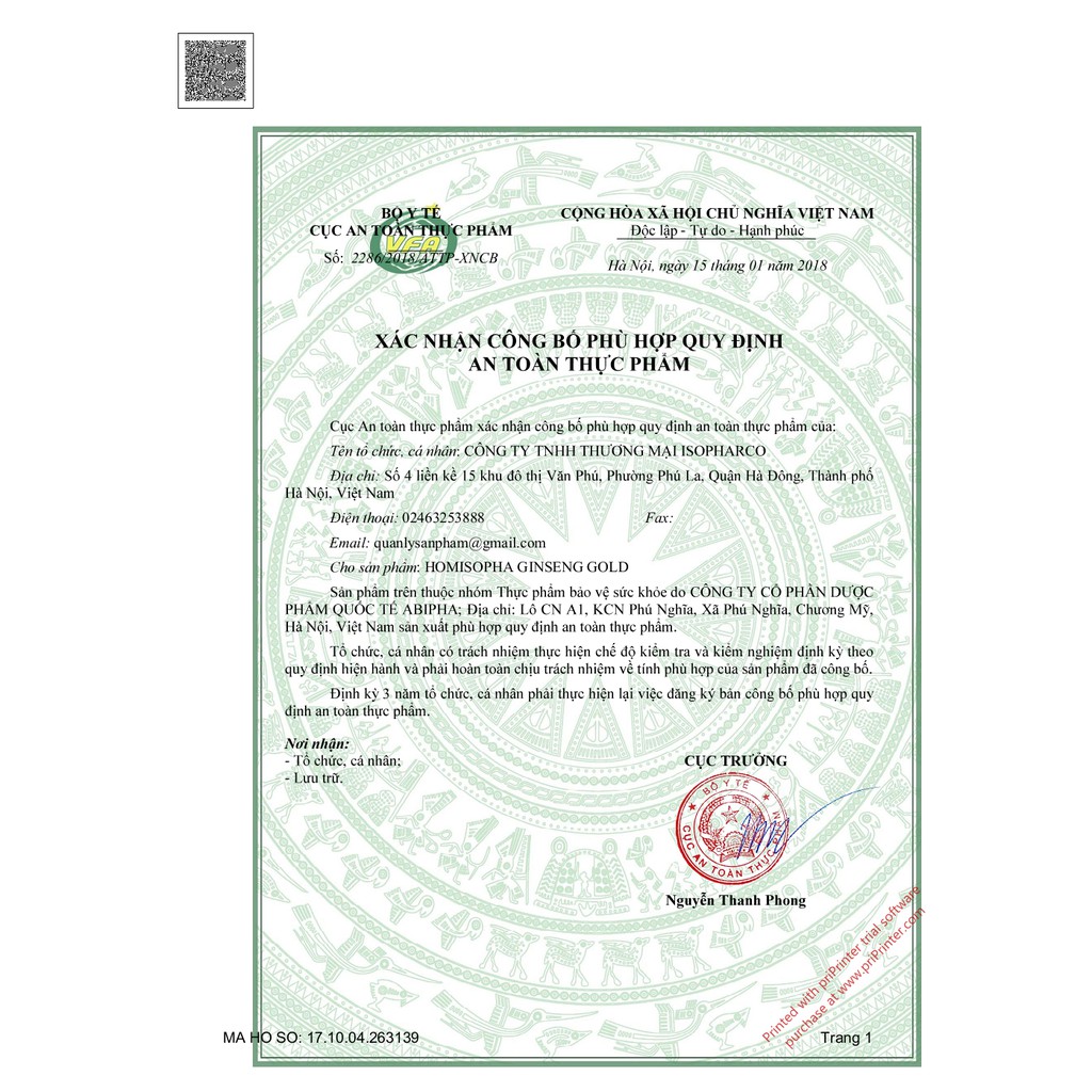 HOMISOPHA GINSENG GOLD – Hỗ trợ bồi bổ sức khỏe (HỘP 60 VIÊN)