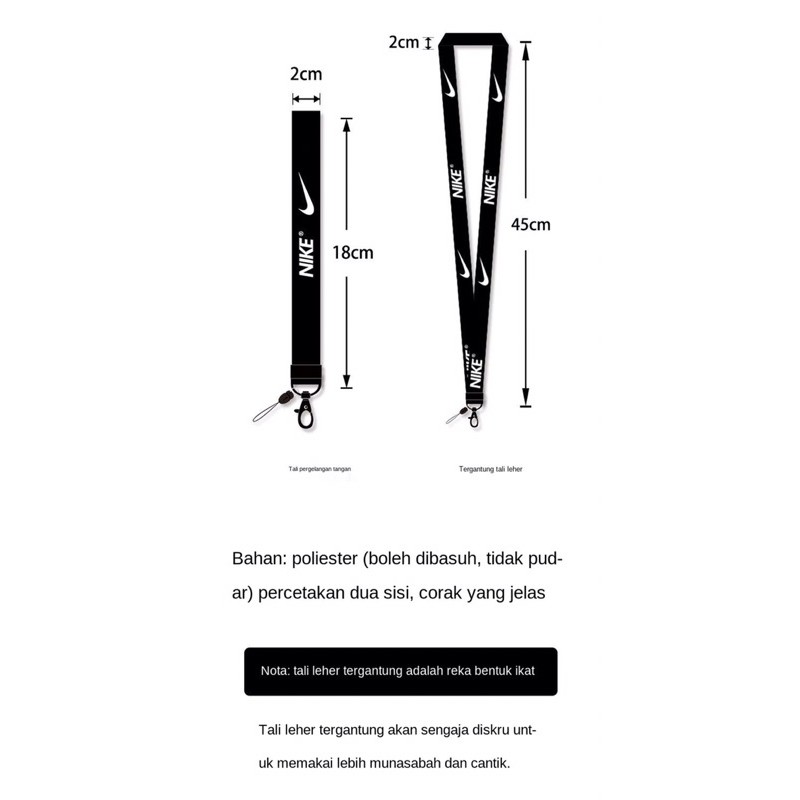 Dây đeo điện thoại di động và thẻ ID in họa tiết thương hiệu tùy chọn