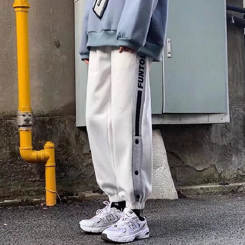 Quần dài nam ống rộng phong cách thời trang Hong Kong chất lượng cao size S-3XL