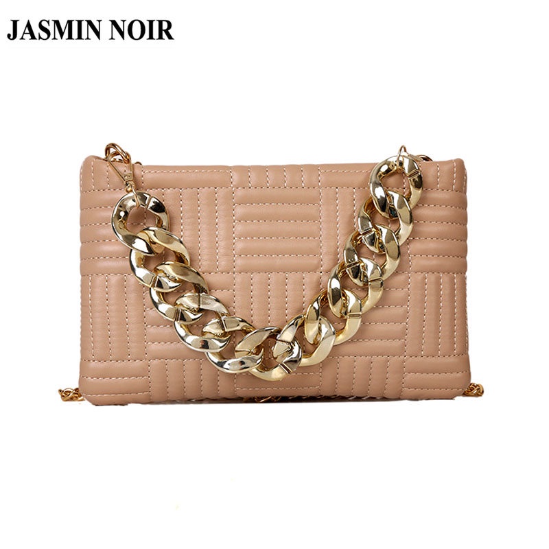 Túi Đeo JASMIN NOIR Chéo Nắp Gập In Họa Tiết Kẻ Sọc Cho Nữ