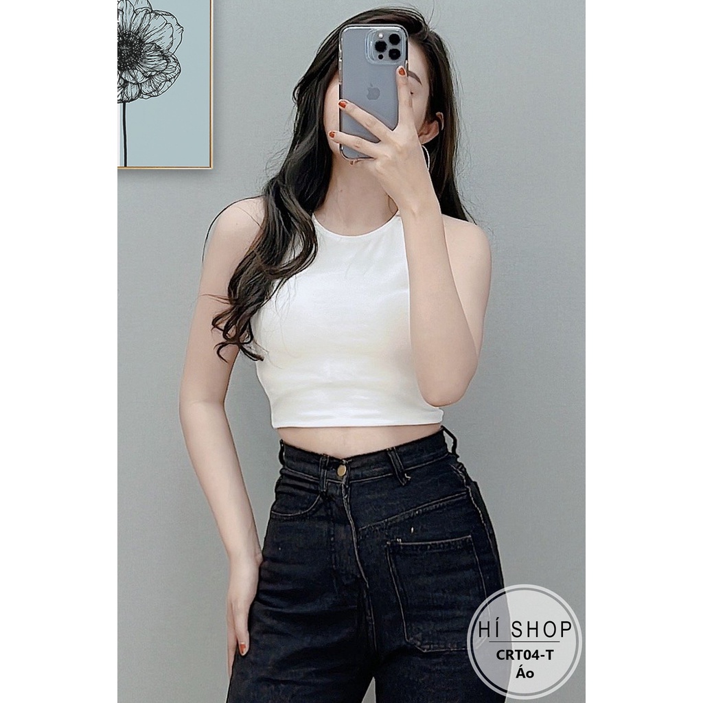 ÁO CROPTOP 3 LỖ SÁT NÁCH THỂ THAO HÀNG CAO CẤP CRT04 - Hí Shop